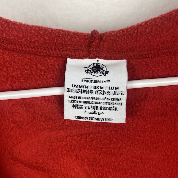 Disney Spirit Jersey Pizza Planet Zip Up Sweater Adult Medium Red Hooded - Picture 11 of 12